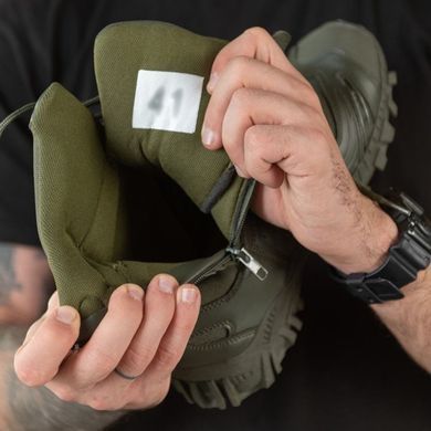 Шкіряні берці UZMK Prometey зі вставками Cordura олива розмір 40 buy89543bls-40 фото