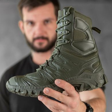 Шкіряні берці UZMK Prometey зі вставками Cordura олива розмір 40 buy89543bls-40 фото