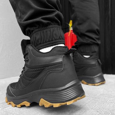 Зимние мужские кроссовки "dracula" с защитой от влаги / Утепленная обувь с меховой подкладкой черная размер 41 buy56747bls-41 фото