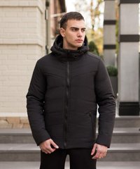 Зимова чоловіча Куртка Pobedov “Dzen” до -18°C з капюшоном на силіконі чорна розмір S 27800bls-S фото