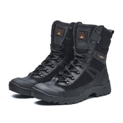 Мужские кожаные Берцы с водонепроницаемой мембраной / Летние Ботинки на термопластической подошве черные размер 39 808 чорні літоbls-39 фото