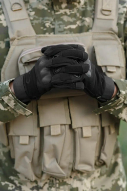 Зимние утепленные перчатки с косточками и сенсорными накладками черные размер L nh189bls-L фото