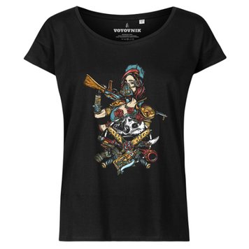Жіноча футболка Voyovnik Sniper Of Apocalypse & Roses бавовна чорна розмір XS str29339bls-XS фото