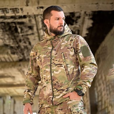 Куртка с капюшоном Tennesi Softshell с липучками под шевроны мультикам размер S buy93614bls-S фото