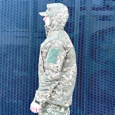 Чоловіча Зимова Куртка Soft shell на Флісі піксель / Утеплений верхній одяг розмір S for00655bls-S фото