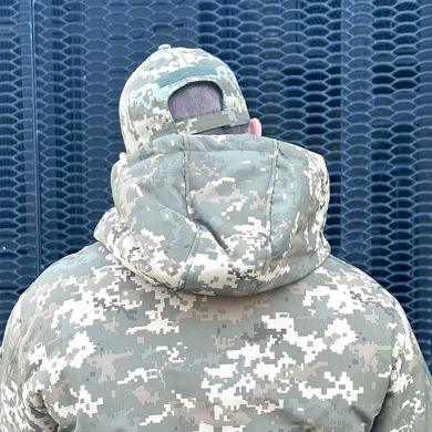 Мужская Зимняя Куртка Soft shell на Флисе пиксель / Утепленная верхняя одежда размер S for00655bls-S фото
