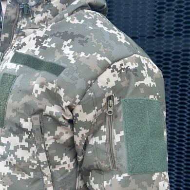 Чоловіча Зимова Куртка Soft shell на Флісі піксель / Утеплений верхній одяг розмір S for00655bls-S фото