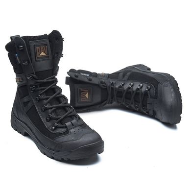 Мужские кожаные Берцы с водонепроницаемой мембраной / Летние Ботинки на термопластической подошве черные размер 39 808 чорні літоbls-39 фото