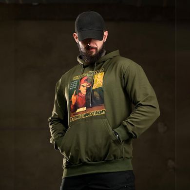 Худі Trenash Хуліган з принтом на грудях олива розмір M buy97158bls-M фото
