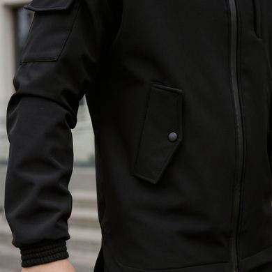 Куртка с капюшоном Intruder Softshell черная размер S int1590399975bls-S фото