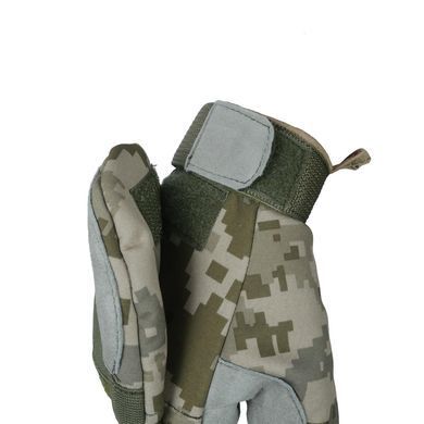 Робочі зимові Рукавиці Softshell на флісі з вставками із натуральної замші піксель розмір S 1601bls-S фото