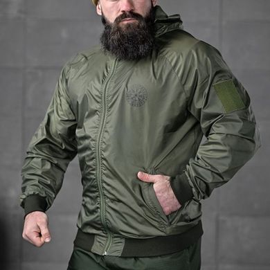 Тактична вітрівка&nbsp;Windbreaker Runy з принтом на грудях та спині олива розмір S buy91337bls-S фото