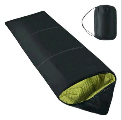 Водонепроницаемый спальный мешок с капюшоном до -7 °C / Туристический спальник на двойном синтепоне черный 230х145 см nh147bls фото