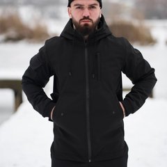Мужская демисезонная Куртка Intruder SoftShell с капюшоном черная размер S 1590399975bls-S фото