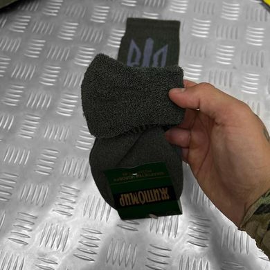 Чоловічі махрові Шкарпетки із Патріотичним принтом / Утеплені зимові Носки сірі розмір 41-45 50862bls-41-45 фото