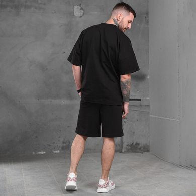 Мужской летний комплект футболка и шорты с орнаментом черные размер S buy18144bls-S фото