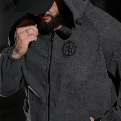 Кофта Born of War з принтом Руни сіра розмір S buy97620bls-S фото