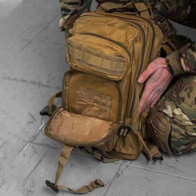Тактический штурмовой рюкзак 25 л с системой крепления Molle койот 25х22х42 см 16879bls фото