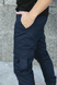 Бавовняні чоловічі штани Intruder Baza з 6-ма кишенями / Щільні Брюки Карго з манжетами сині розмір S 1613394434bls-S фото 7
