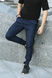 Бавовняні чоловічі штани Intruder Baza з 6-ма кишенями / Щільні Брюки Карго з манжетами сині розмір S 1613394434bls-S фото 5