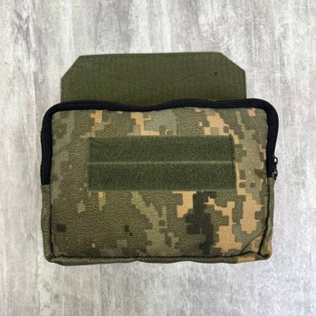 Сумка - Напашник з липучкою під шеврони / Адміністративний Підсумок Cordura 1000D піксель 17х25х2,5 см 14275bls-2 фото