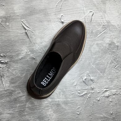 Шкіряні лофери U.Spirit Lux на хутрі коричневі розмір 42 1626/3 LUX brown-fl хутроbls-42 фото