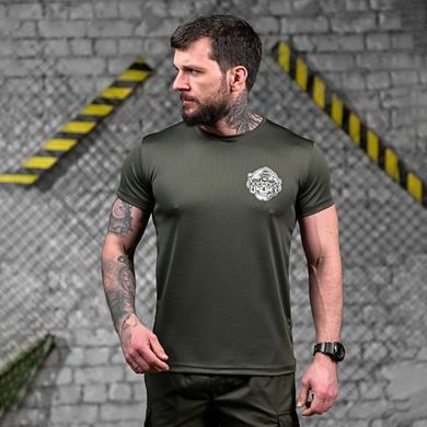 Потоотводная футболка с принтом Warrior олива размер XL buy92392bls-XL фото