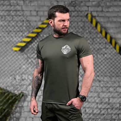 Потоотводная футболка с принтом Warrior олива размер XL buy92392bls-XL фото
