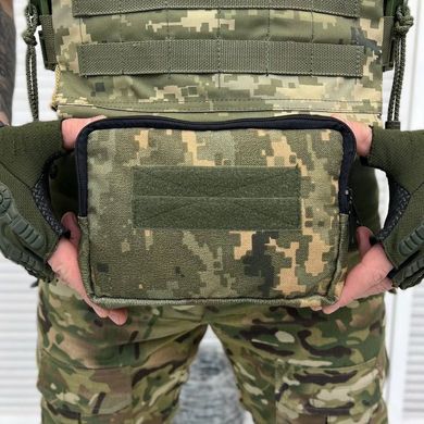 Сумка - Напашник з липучкою під шеврони / Адміністративний Підсумок Cordura 1000D піксель 17х25х2,5 см 14275bls-2 фото