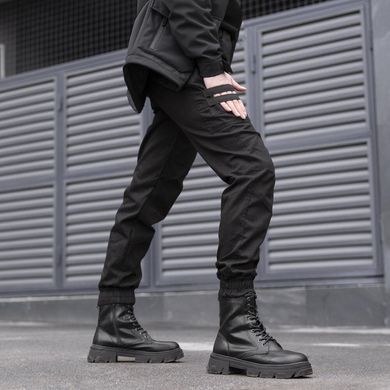 Женская Форма "Pobedov" Куртка на микрофлисе + Брюки - Карго / Демисезонный Костюм черный размер S pob875+760pxbls-S фото