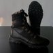 Утепленные Берцы из натуральной кожи / Зимние ботинки с меховой подкладкой в черном цвете размер 38 80014bls-38 фото 2