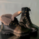 Утепленные Берцы из натуральной кожи / Зимние ботинки с меховой подкладкой в черном цвете размер 38 80014bls-38 фото 5