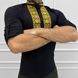 Вышитая мужская Рубашка на длинный рукав / Стильная льняная Вышиванка в черном цвете размер S 51314bls-S фото 3