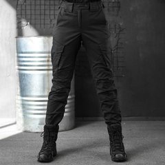 Женские брюки с завышенной талией рип-стоп черные размер 2XS buy85528bls-1-2XS фото
