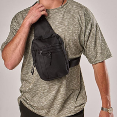 Нагрудная сумка-мессенджер Cordura с 6 карманами / Слинг с регулируемым ремнем черный ws46951bls фото