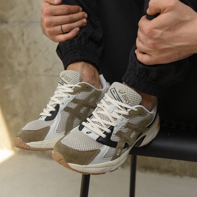 Кожаные кроссовки Asics Gel-1130 с текстильными вставками бежевые размер 41 buy88652bls-41 фото