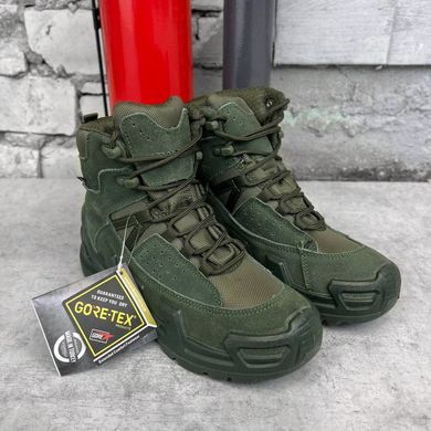 Мужские демисезонные Ботинки Vaneda с Мембраной Gore-Tex / Нубуковые Берцы на стойкой подошве олива размер 40 52126bls-40 фото