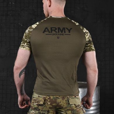 Потоотводящая мужская футболка Odin coolmax с принтом "Army two" олива пиксель размер M buy85606bls-M фото