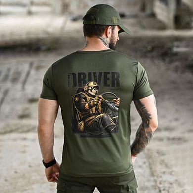Потовідвідна футболка Selion з принтом Driver олива розмір L buy96417bls-L фото