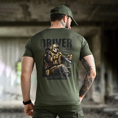 Потовідвідна футболка Selion з принтом Driver олива розмір L buy96417bls-L фото