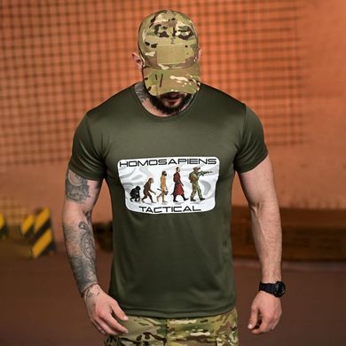 Потовідвідна футболка Selion з принтом Homosapiens Tactical олива розмір M buy96242bls-M фото