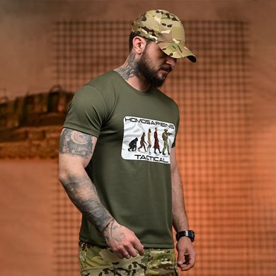 Потовідвідна футболка Selion з принтом Homosapiens Tactical олива розмір M buy96242bls-M фото