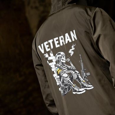 Вітрівка&nbsp;Born of War з принтом Veteran олива розмір S buy97065bls-S фото