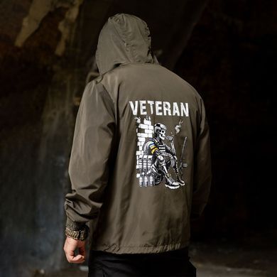Вітрівка&nbsp;Born of War з принтом Veteran олива розмір S buy97065bls-S фото
