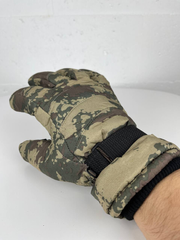 Водонепроникні Зимові рукавиці на синтепоні з флісовою підкладкою камуфляж розмір M 1049bls-M фото