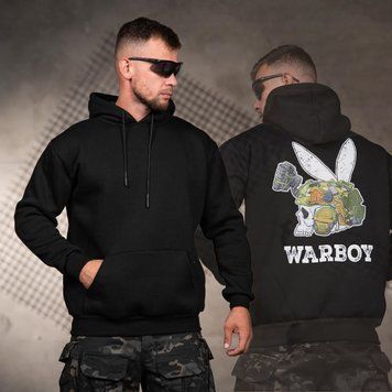 Худі Genesis на флісі з принтом Warboy чорне розмір M buy97263bls-M фото