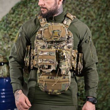 Плитоноска Cobra в сборе с подсумками и системой крепления Molle мультикам 65х38х32 см buy92764bls фото