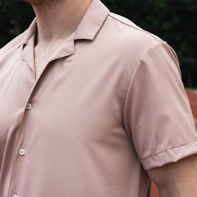 Чоловіча сорочка з короткими рукавами Pobedov Dejavu бежева розмір S pobSRru1293bebls-S фото