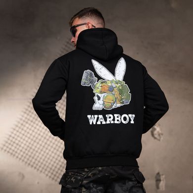 Худі Genesis на флісі з принтом Warboy чорне розмір M buy97263bls-M фото