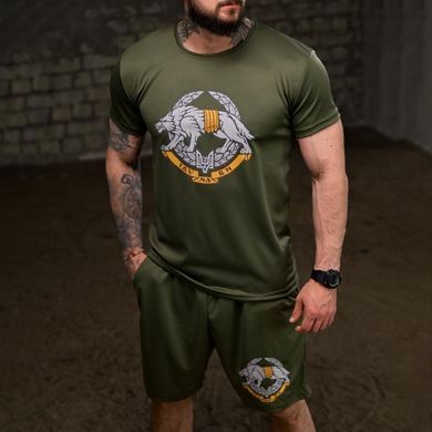 Тактичний комплект ССО з принтом Іду на Ви Футболка + Шорти олива розмір M buy92989bls-M фото